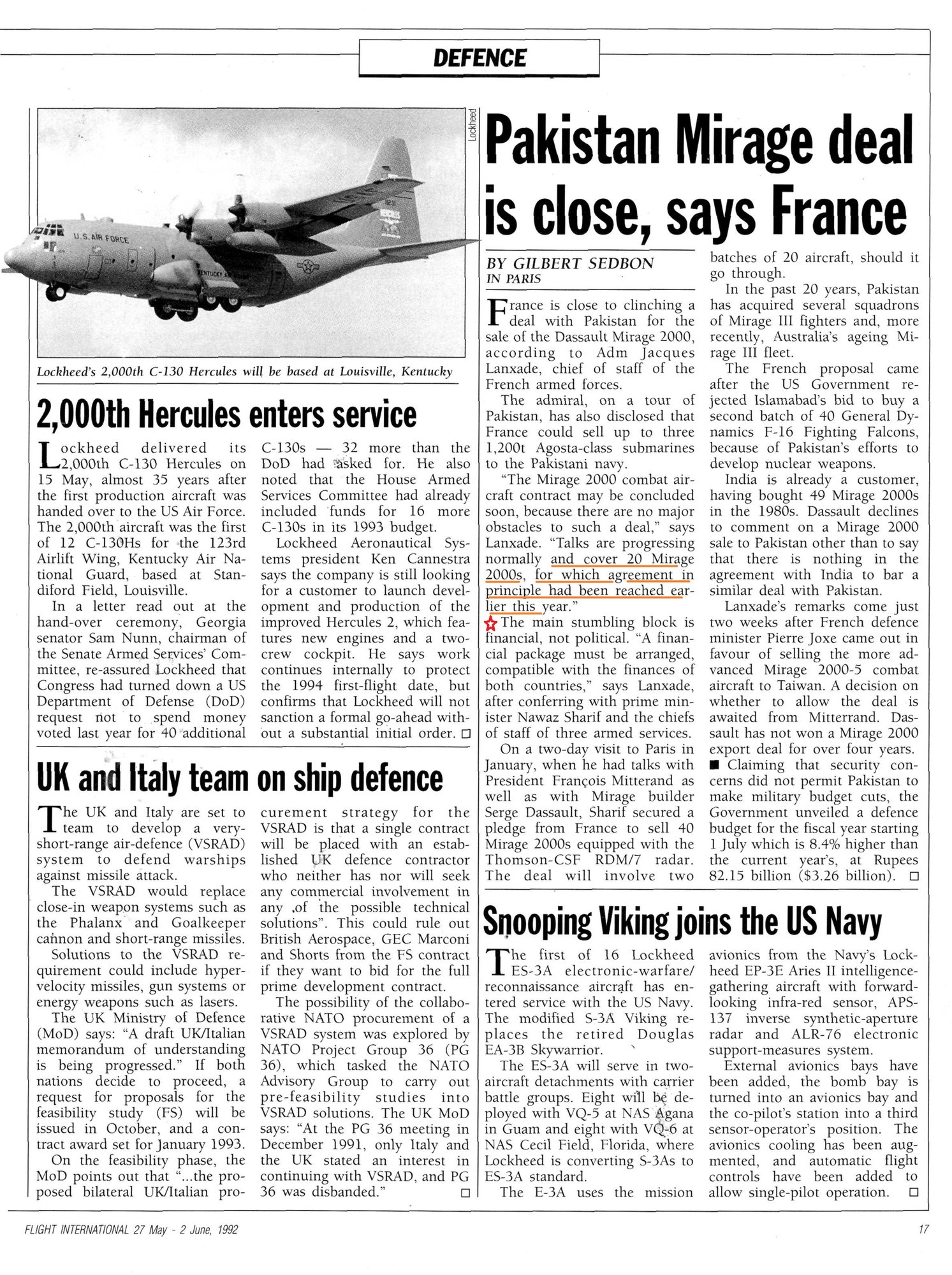 Pakistan Mirage deal is close 1992 - 1317.jpg