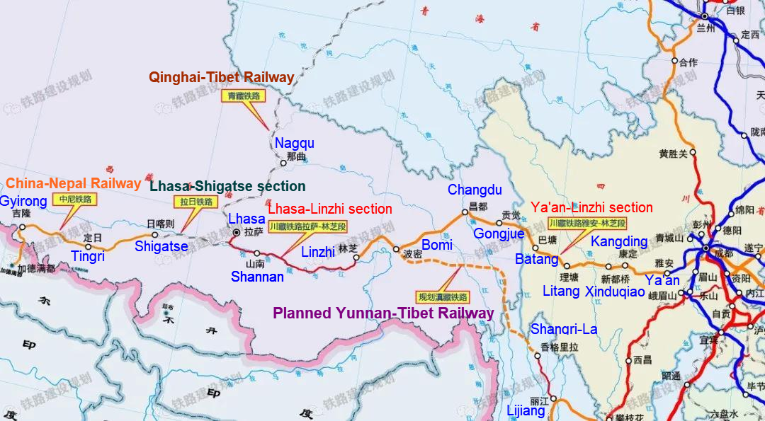 Sichuan-Tibet Railway with a stop in Litang -annotated.png