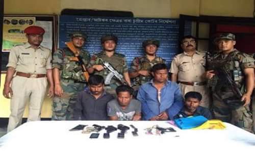 The Indian Army apprehended four armed terrorists of the Muslim Tiger Force of Assam.jpg