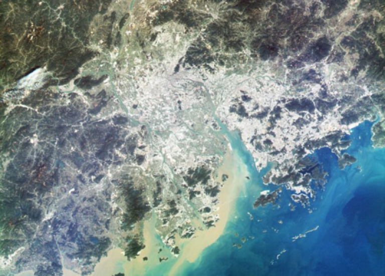 The Pearl River Delta captured by the Chinese Gaofen-.png