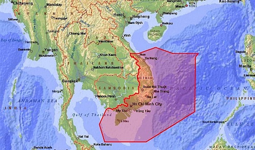 The pink shape covers the Ho Chi Minh Flight Information Region.jpg