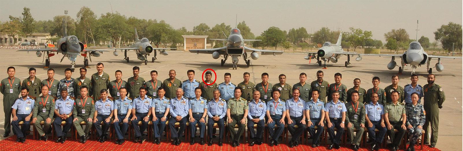 Wing Commander Ronald Afzal  in group photo of Shaheen-3 exercise participants..JPG