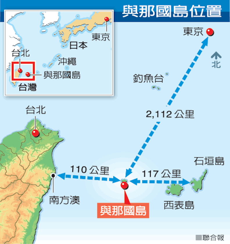 Yonaguni Island map-6 with distances.gif