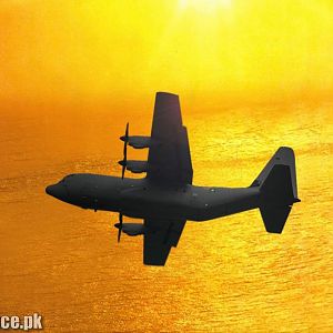 PAF C-130 flying over Arabian Sea.