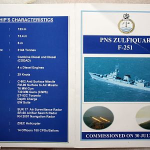 PNS Zulfiquar Specifications