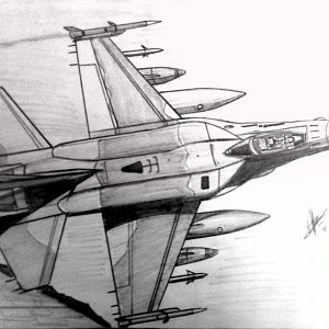 f-16 c/d block 52 sketch by humza tariq