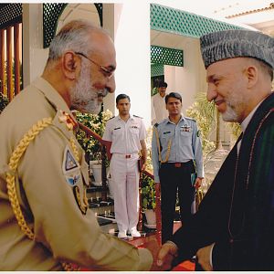 General TM Malik with Hamid Karzai