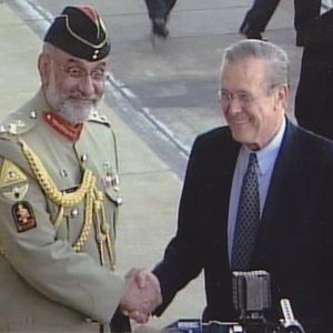 General TM Malik & Rumsfeld