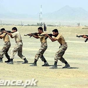 Troops of Frontier Corps Balochistan during Basic Military Training.