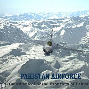PAF F-16C flying over northern areas
