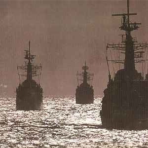 PN SHIPS IN SUNSET FORMATION