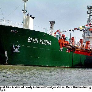 PN Dredger vessel Behr Kusha at PN dockyard
