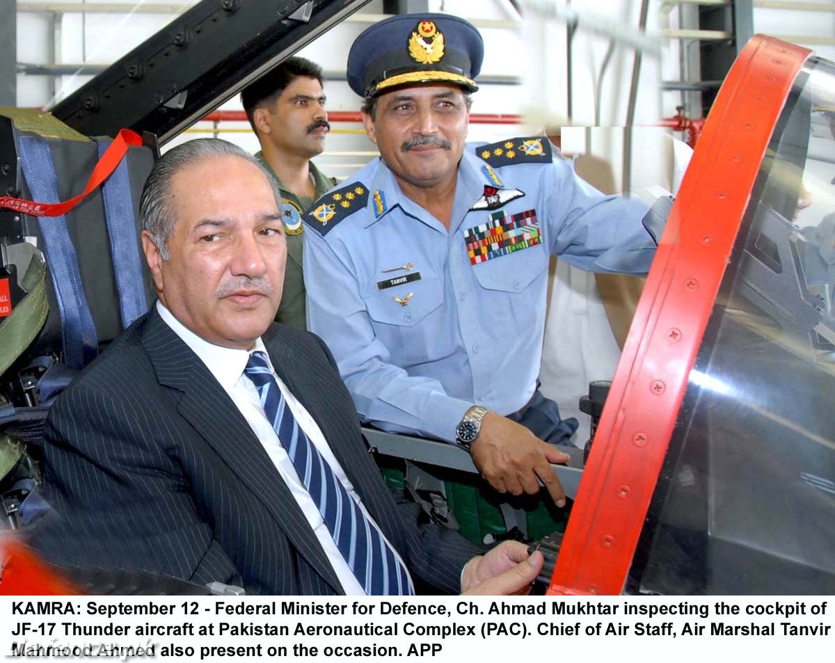 ACM Tanvir Mahmood along with Federal Minister of Defence