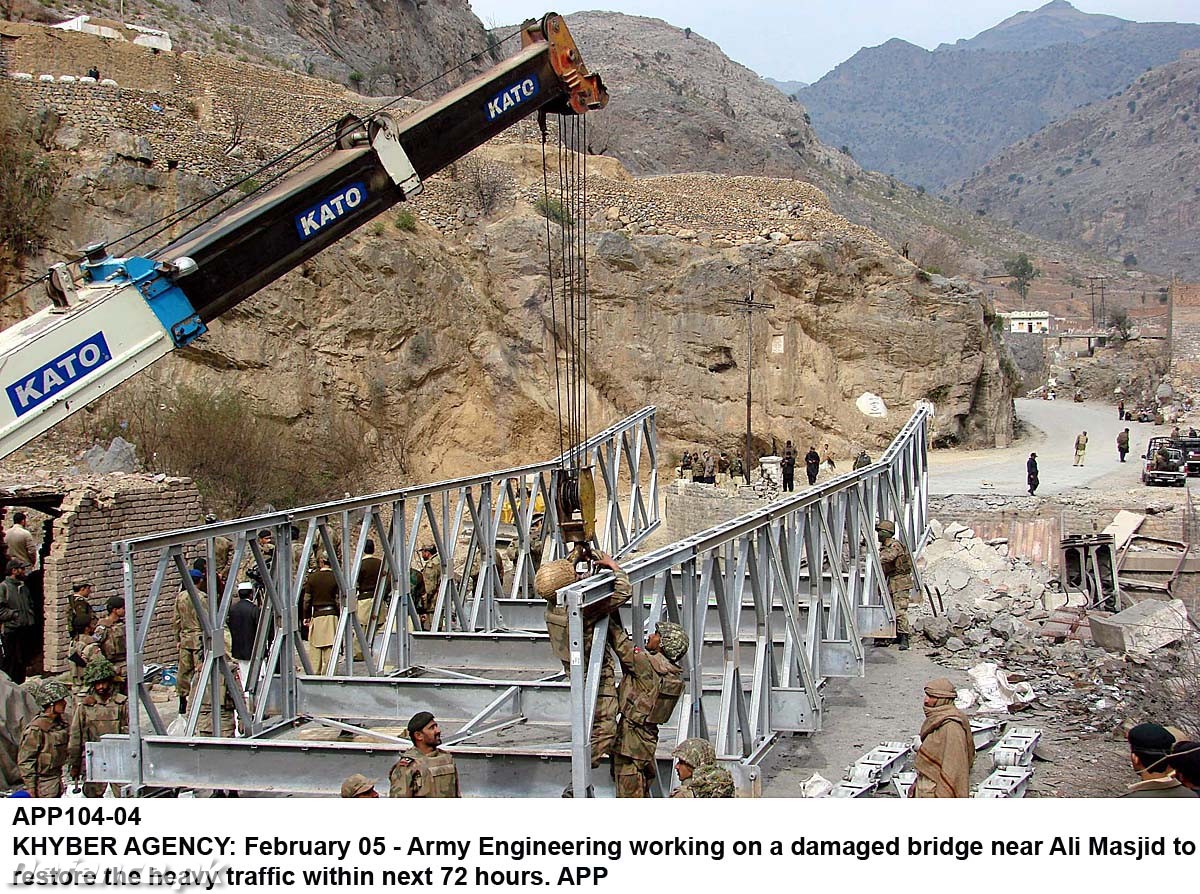 Army Engineers at work in Khyber Agency