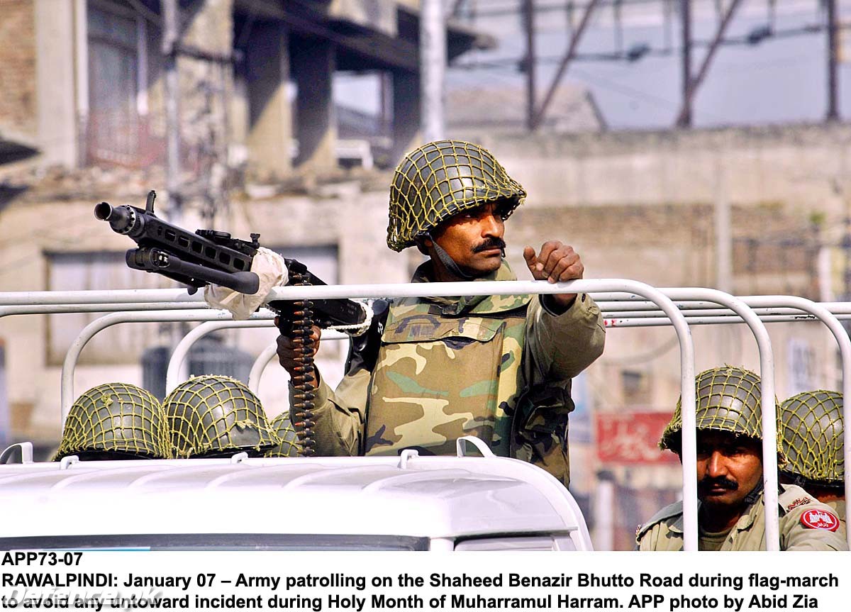 Army patrol in Rawalpindi