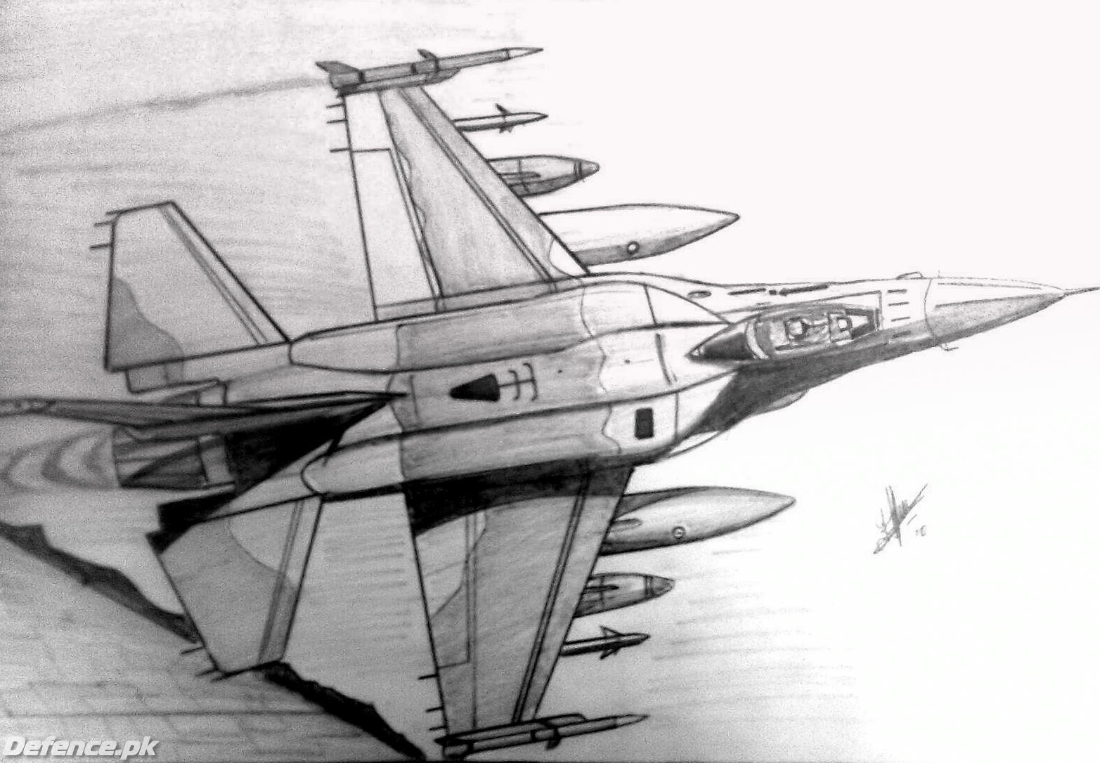 f-16 c/d block 52 sketch by humza tariq