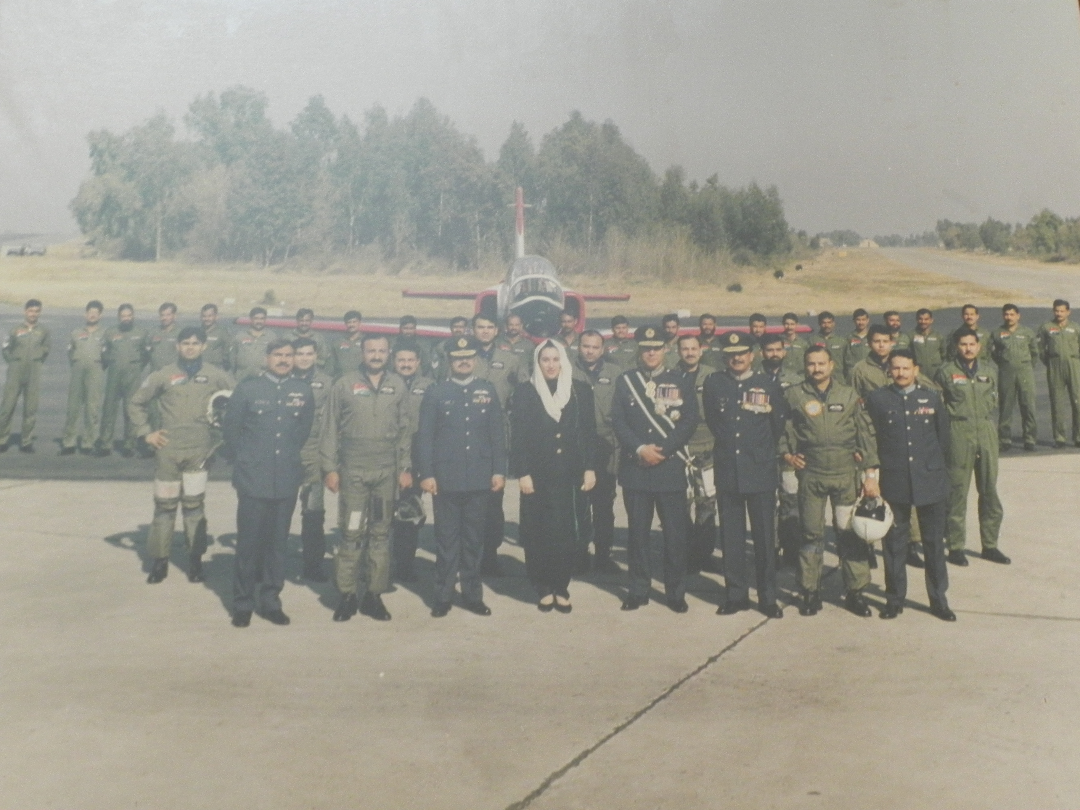 First K-8 Batch of Pilots with Prime Minister Benazir Bhutto
