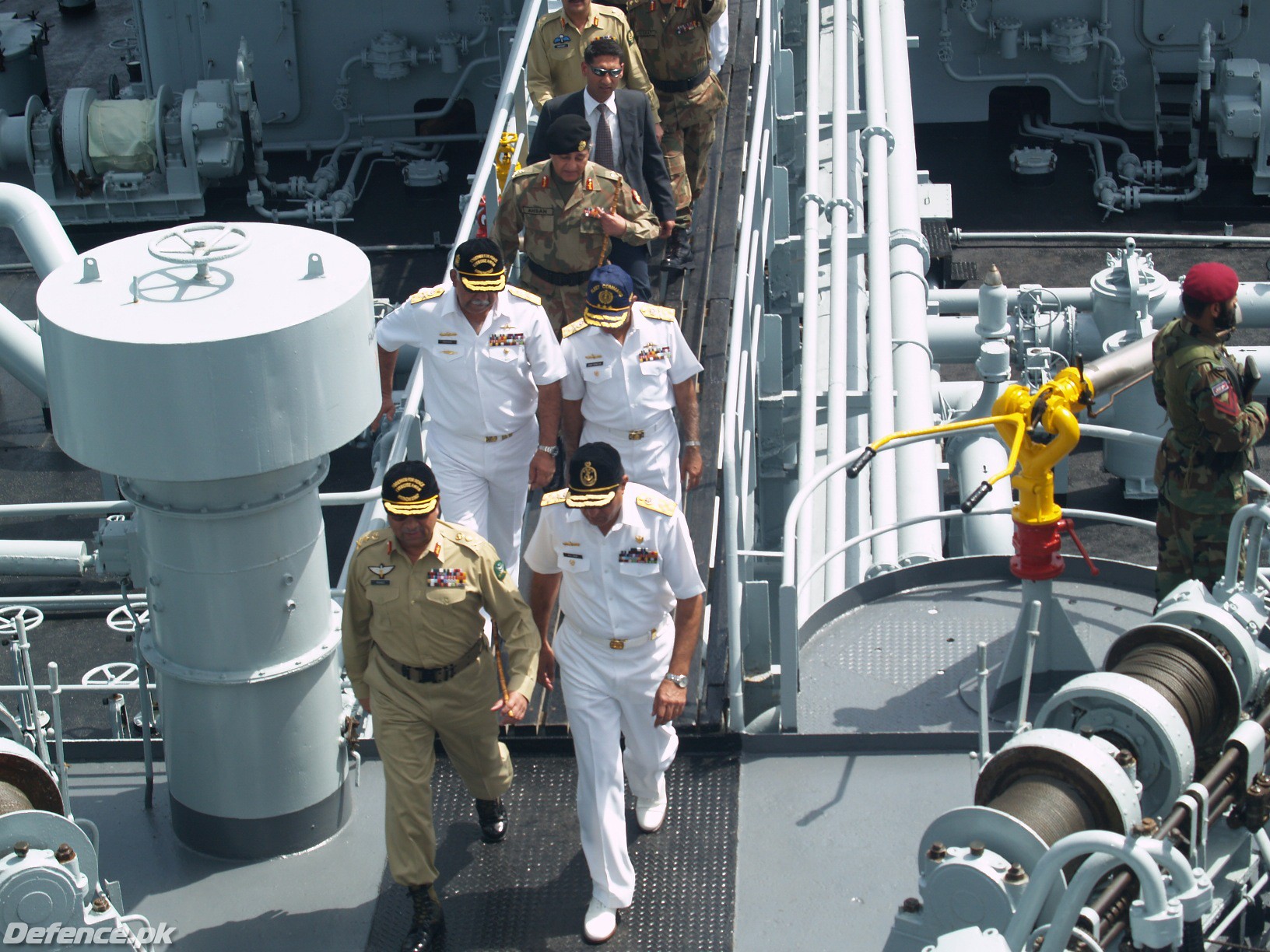 General Musharraf visit Pakistan Navy Ship