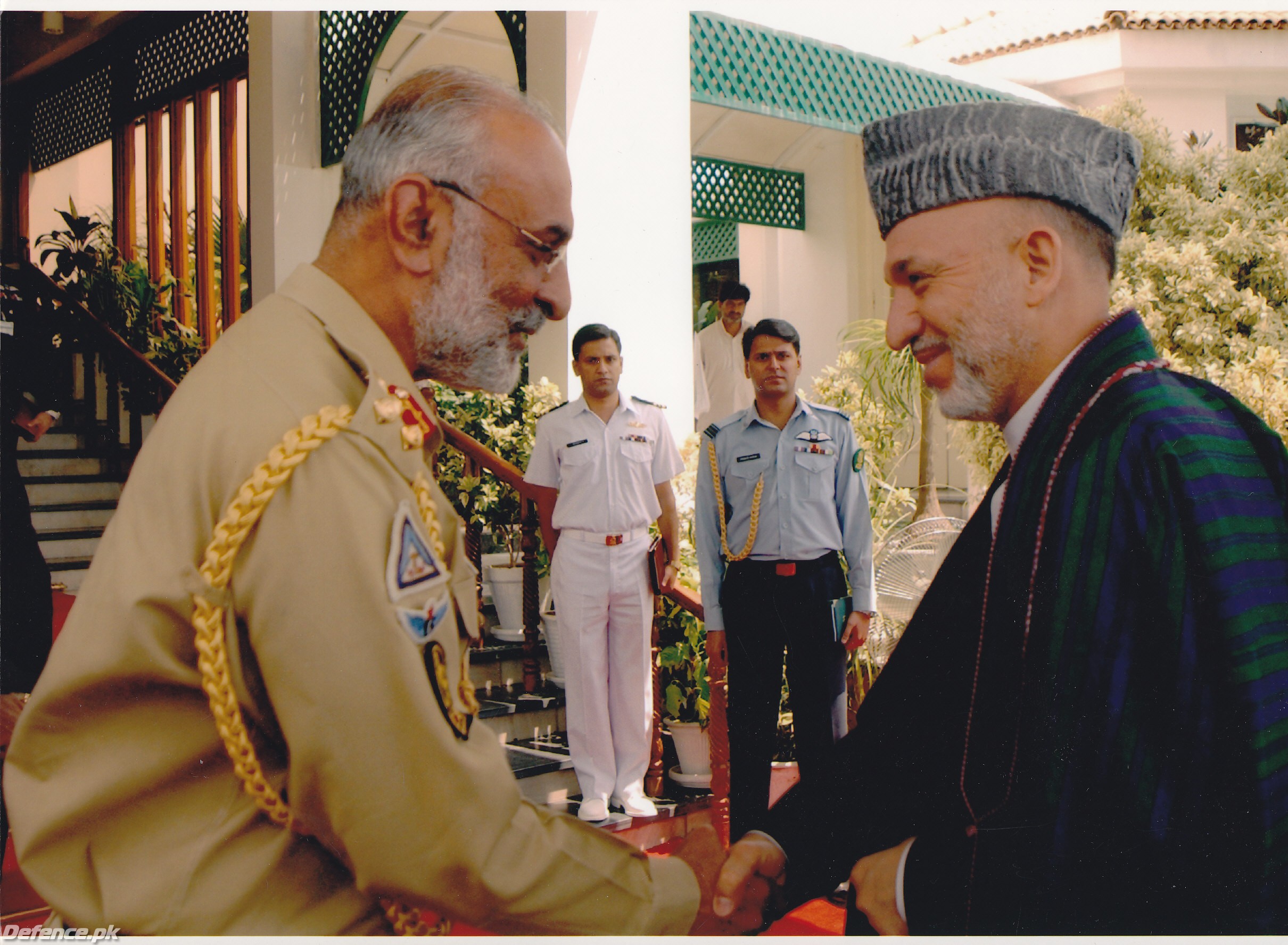 General TM Malik with Hamid Karzai