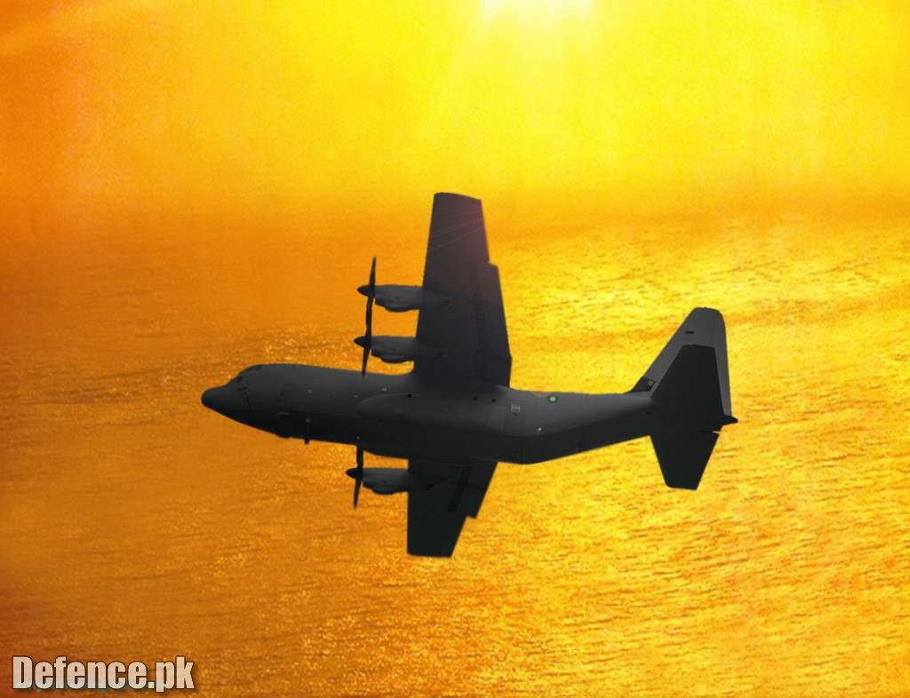 PAF C-130 flying over Arabian Sea.