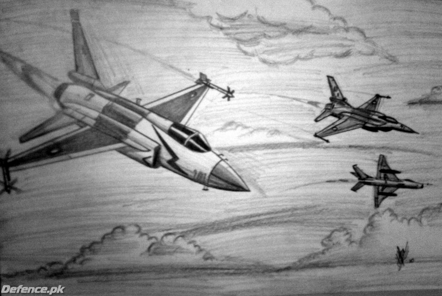 thunder f-16 block 52 and f-7 pg by humza tariq