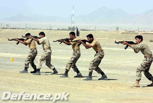 Troops of Frontier Corps Balochistan during Basic Military Training.