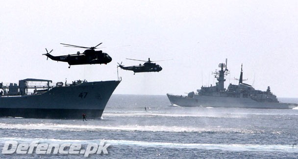 Warships of Pakistan take part in the Multi-National naval exercises â€˜AMAN