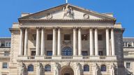 The historical building of the Bank of England, London, UK