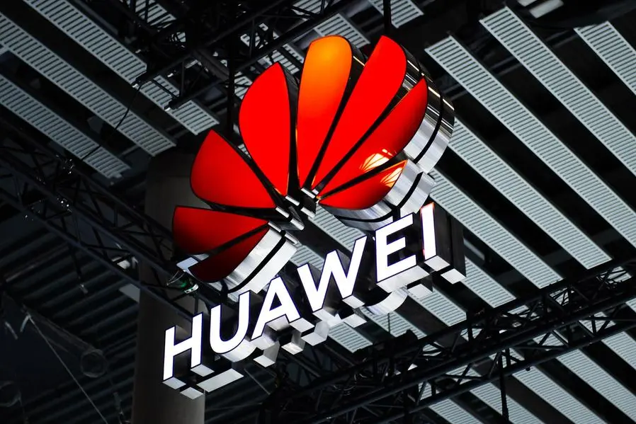 A logo sits illuminated outside the Huawei booth at the SK telecom booth on day 1 of the GSMA Mobile World Congress on February 28, 2022 in Barcelona, Spain. Image Courtesy: David Ramos/Getty Images , Getty Images