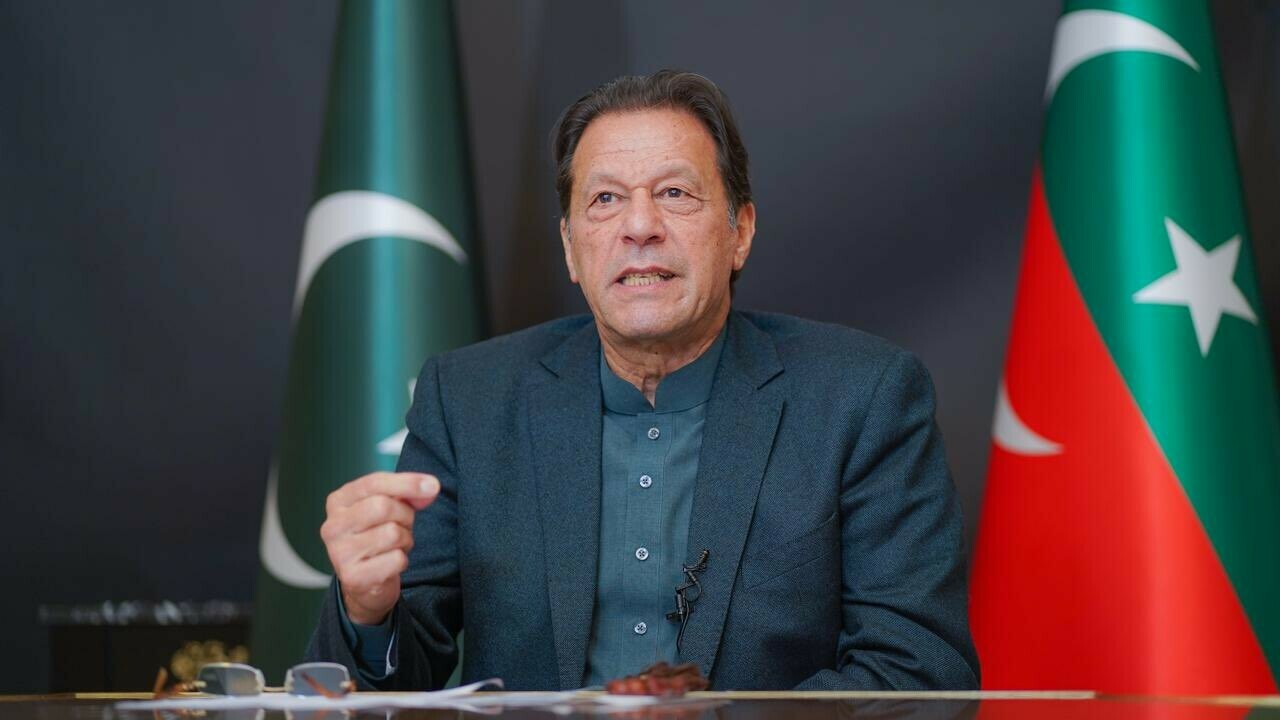 <p>Former prime minister Imran Khan addresses the nation on February 4, 2023. — Twitter/PTIofficial</p>