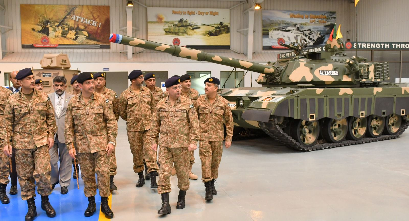 handout photo shows chief of army staff general syed asim munir visiting the heavy industries taxila hit on tuesday april 11 2023 ispr