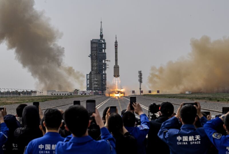 China Launches Astronauts To Space Station