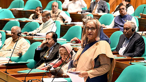 The prime minister is delivering her valedictory speech at the 23rd session (Budget FY24 Session) of the current 11th parliament on Thursday.