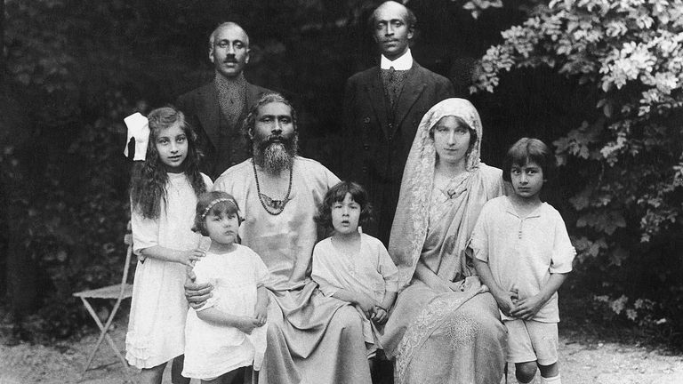 Khan (L) and her family moved to the UK in 1914. Pic: Shrabani Basu