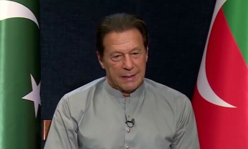 <p>PTI chairman Imran Khan in an interview on 94 News on Thursday. — DawnNewsTV</p>