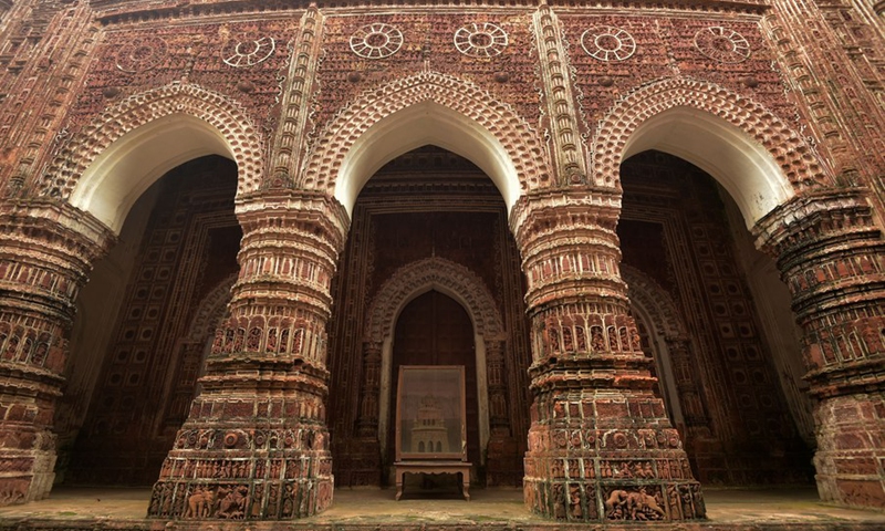 Photo taken on May 18, 2022  shows the Hindu Kantaji Temple in Dinajpur, Bangladesh.(Photo: Xinhua)