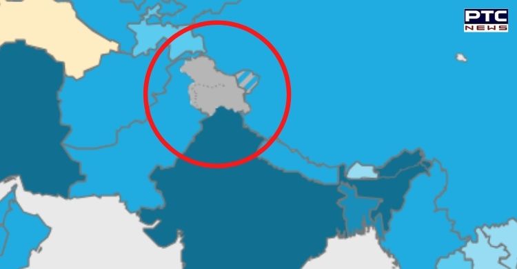 WHO Covid-19 scenario dashboard: World Health Organisation (WHO) in map separated Jammu and Kashmir and Ladakh from India. 