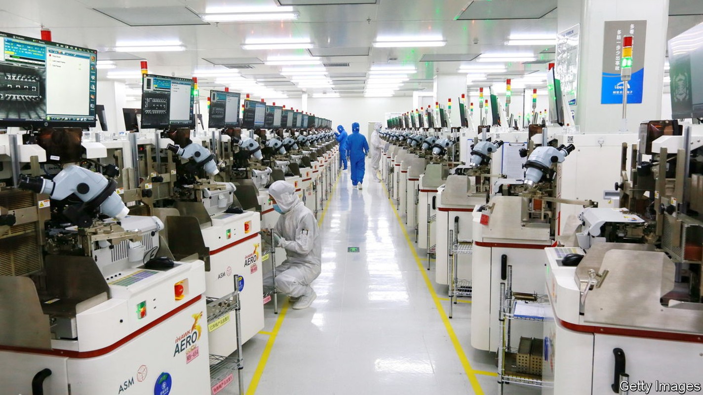 SUINING, CHINA - MAY 24 2022: People work at a manufacturer of semiconductors in Suining in southwest China's Sichuan province Tuesday, May 24, 2022. (Photo credit should read ZHONG MIN/ Feature China/Future Publishing via Getty Images)