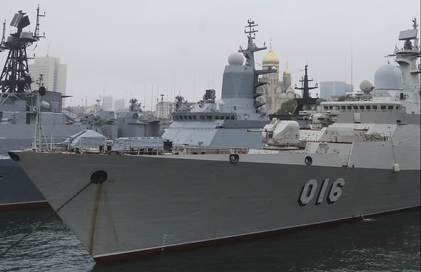 JULY 26, 2019: The Gepard-class frigate HQ-016 Quang Trung of the Vietnam People's Navy moored at the Vladivostok sea port ahead of the Russian Navy D's Navy moored at the Vladivostok sea port ahead of the Russian Navy D