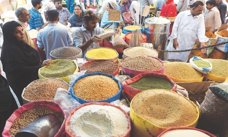 Residents buy food items at Jodia Bazar, Karachi, in this June 1, 2016 file photo. — AFP/File