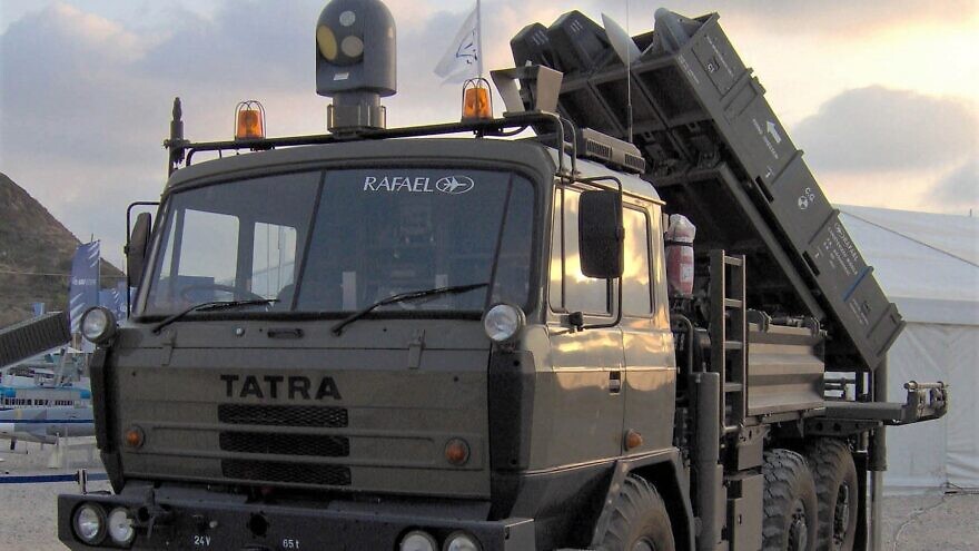 Rafael's SPYDER air-defense missile system, September 2008. Credit: Ereshkigal1 via Wikimedia Commons.