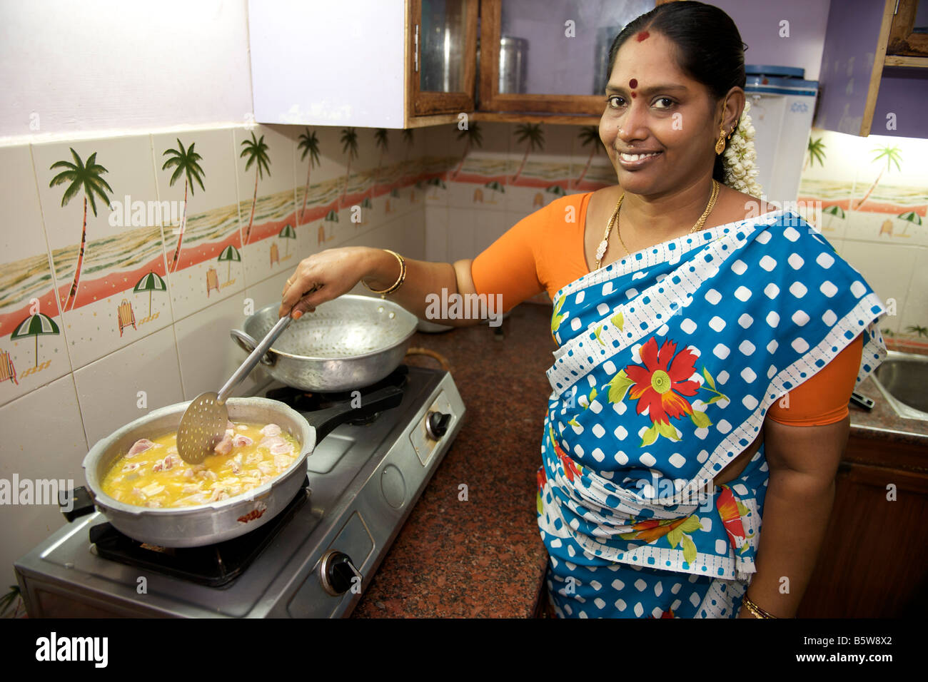 mrs-vijayalakshmi-neelakandan-cooking-a-meat-stew-in-her-kitchen-in-B5W8X2.jpg