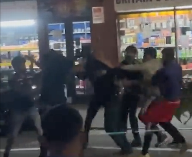 A fight involving multiple people broke out in Shaftesbury Avenue.