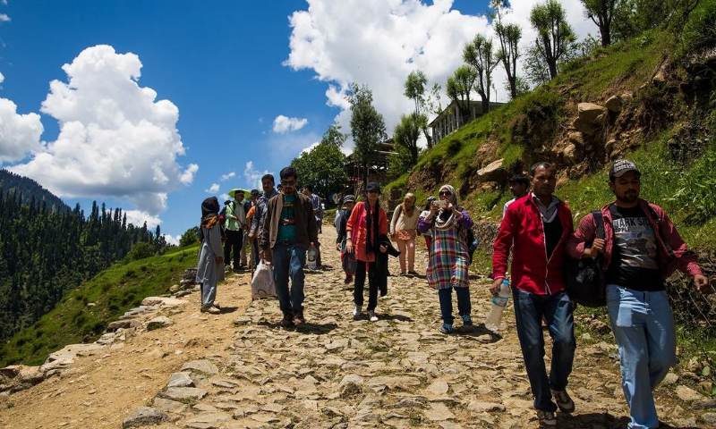 The Mansehra district administration had  on Sunday sealed all hotels in Shogran, Naran and Kaghan after 47 Covid-19 cases were reported at private hotels. — Photo courtesy Kalbe Ali