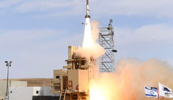 Test of David's Sling missile defense system.