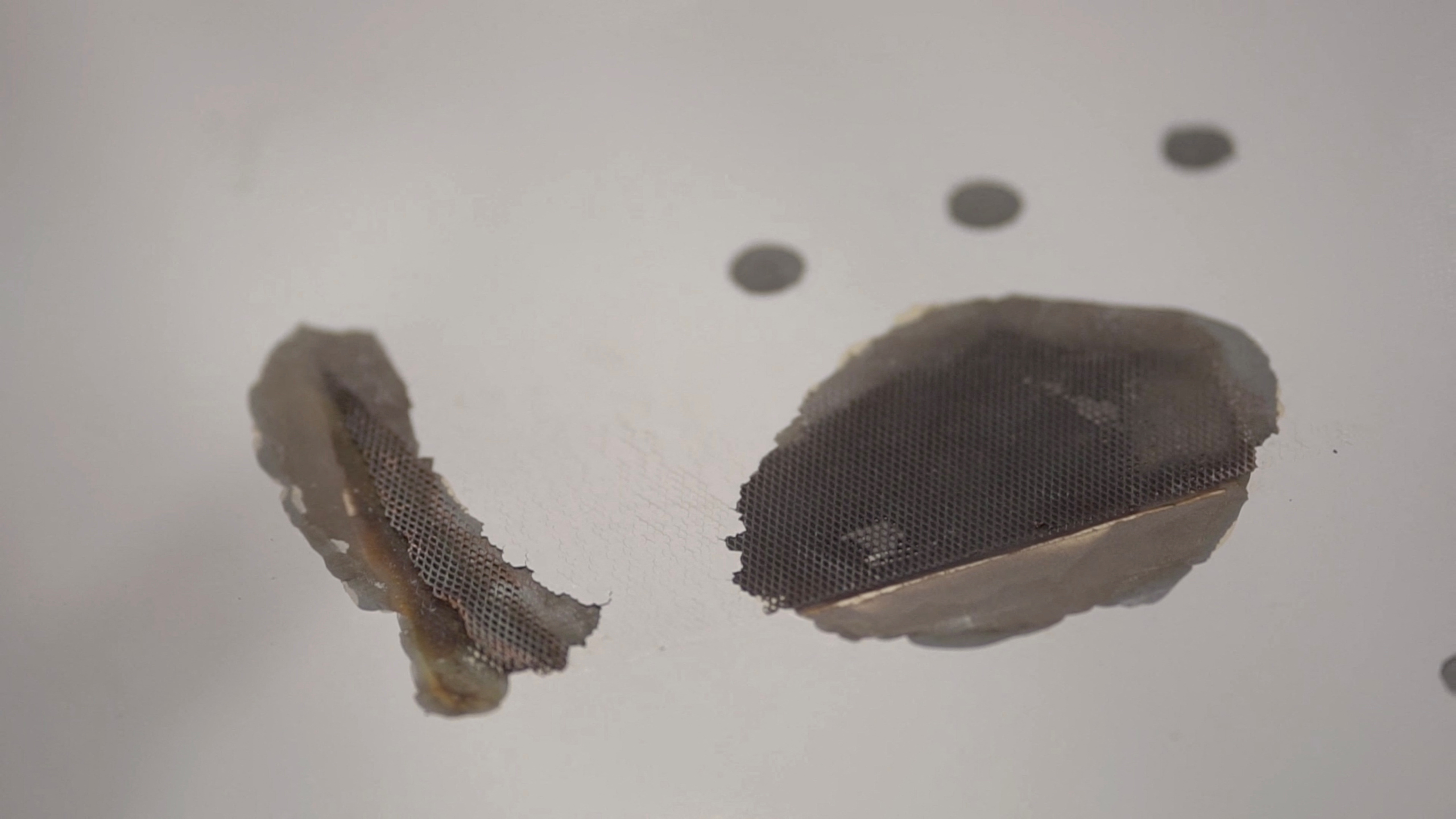 Screenshot from video released by Qatar Airways on January 21, 2022 showing the condition of an Airbus A350 at an unspecified location. Courtesy of Qatar Airways/Handout via REUTERS 
