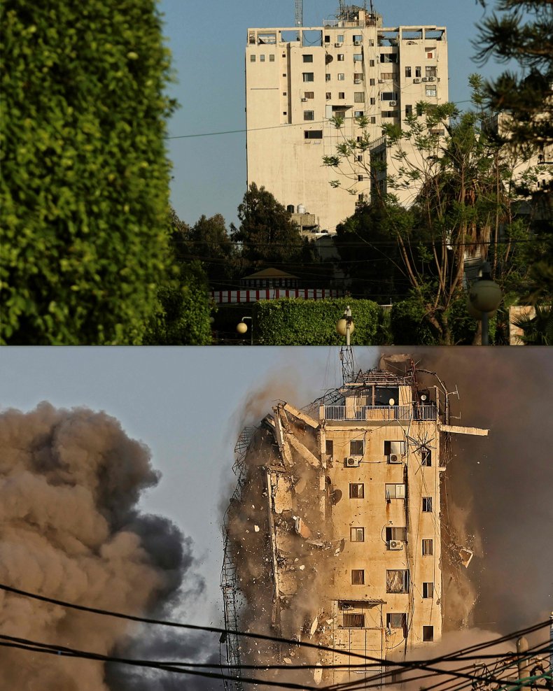 israel, airstrike, building, gaza, hamas