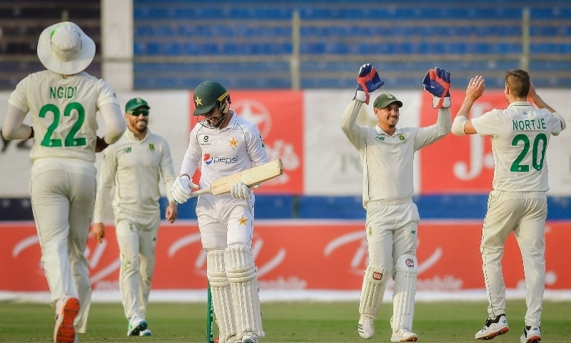 Pakistan were bowled out for 378 on the third day of the opening Test in Karachi on Thursday. — Photo courtesy: ICC Twitter