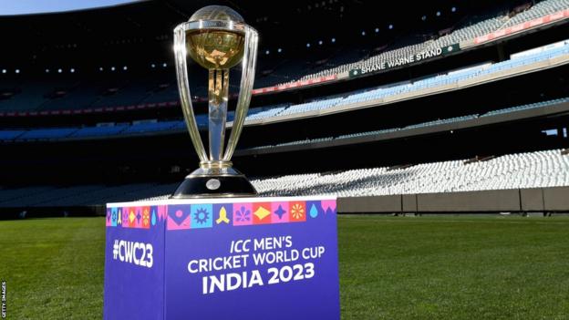 The ICC Men's Cricket World Cup trophy