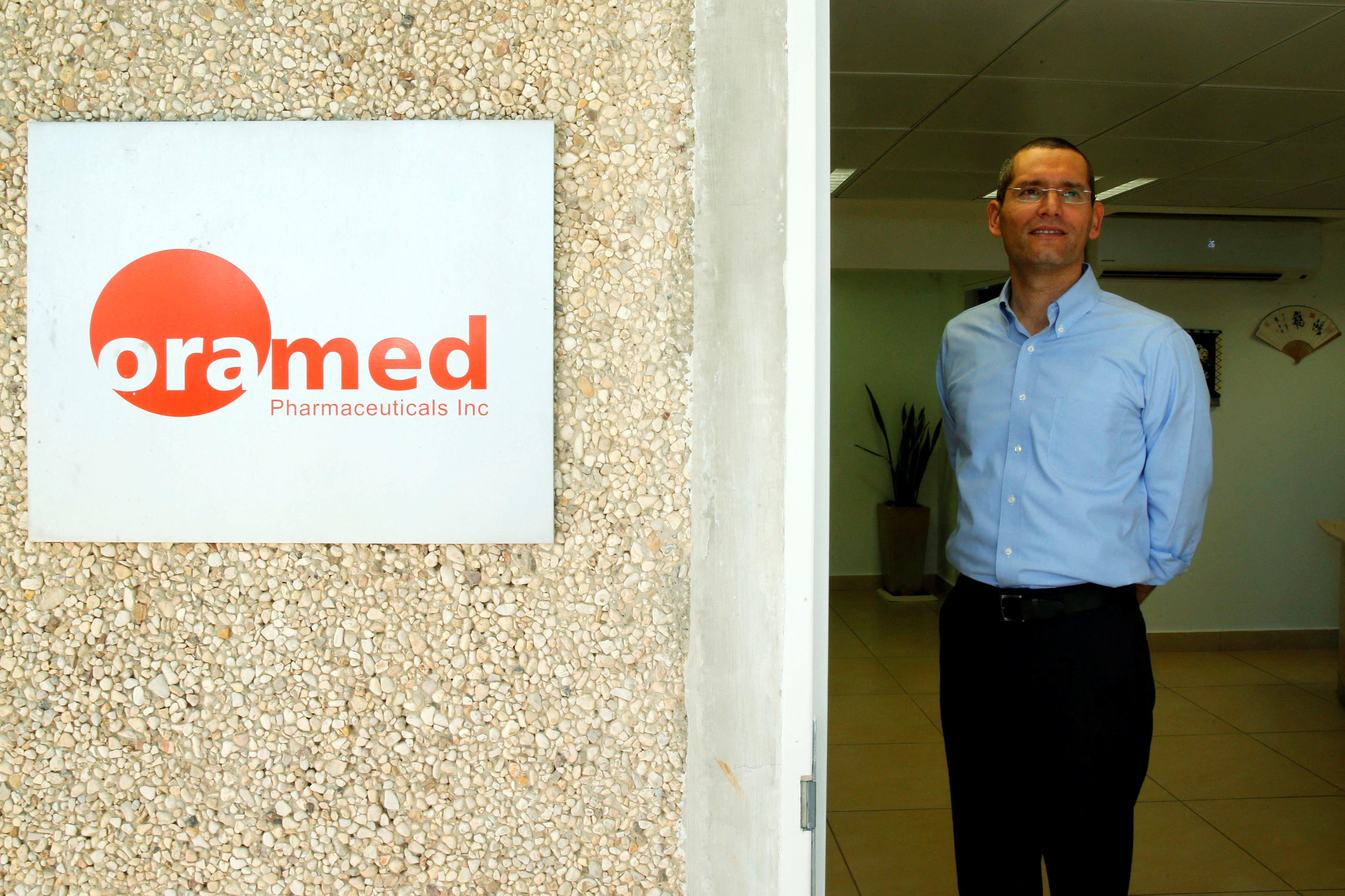 Nadav Kidron, CEO and co-founder of Oramed, an Israeli pharmaceutical company working to approve its experimental oral insulin drug, poses for a picture at his office in Jerusalem June 13, 2016. REUTERS/Ammar Awad